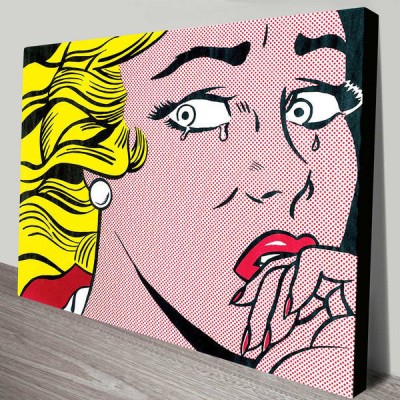 Crack Pop Art Canvas Print Wall Hanging Giclee Comic Roy Lichtenstein 81x61cm   332321237272